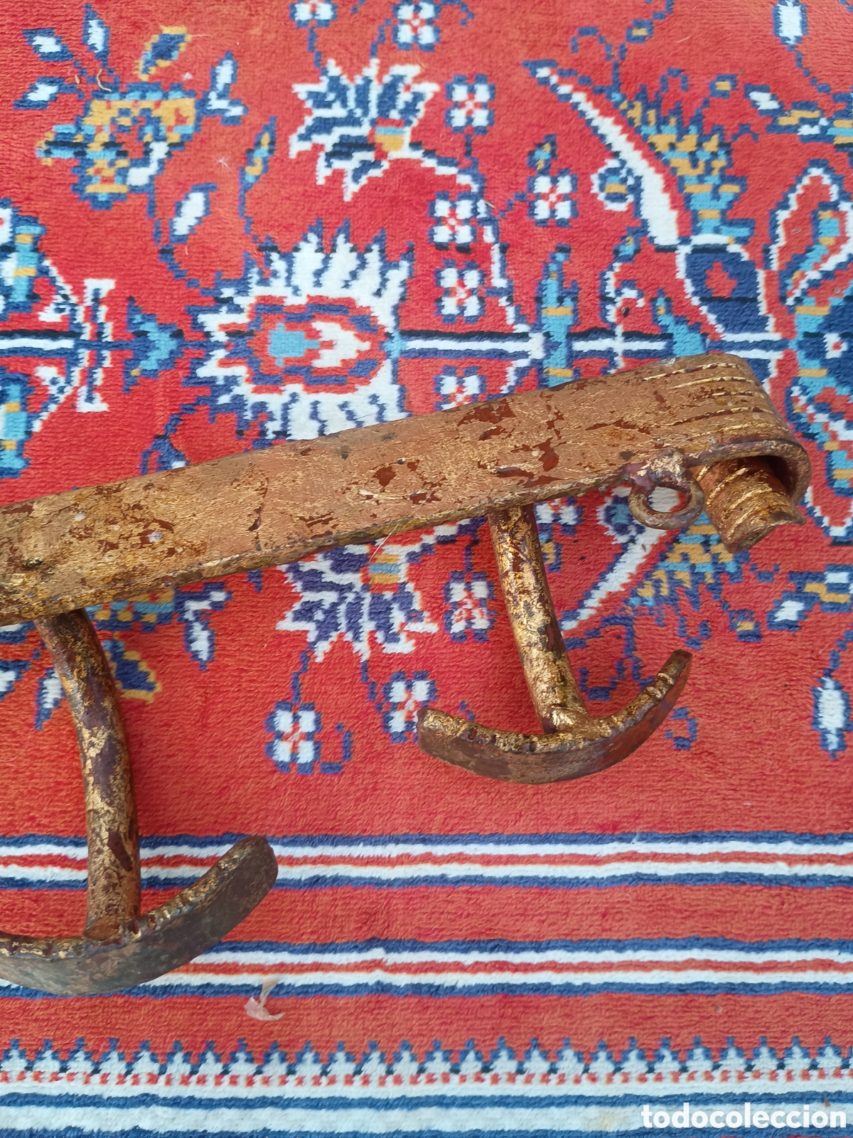 Antig&uuml;edades: Perchero forja dorado - Foto 6