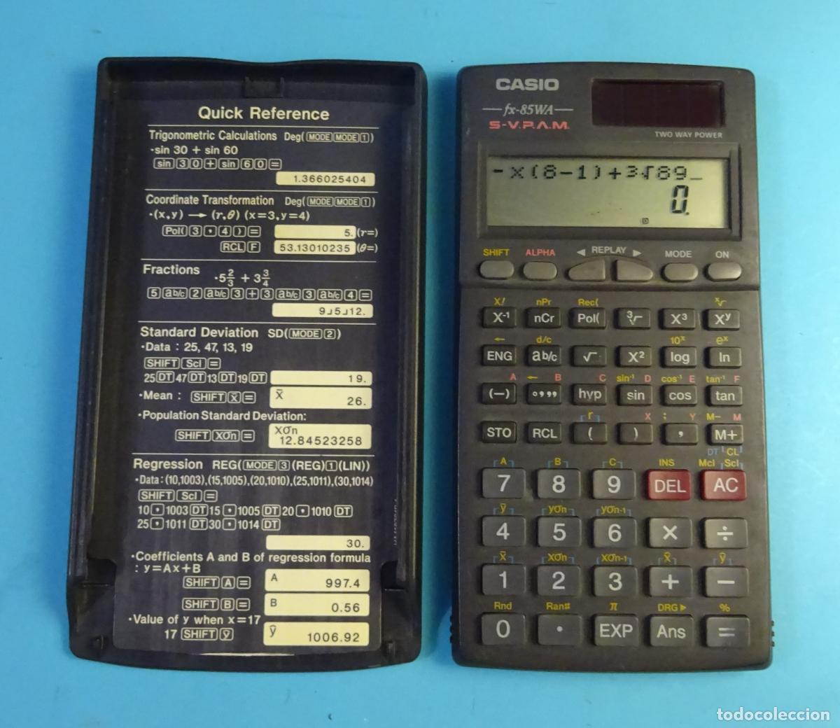 Antig&uuml;edades: CALCULADORA CIENT&Iacute;FICA CASIO FX-85WA TWO WAY POWER. FUNCIONANDO - Foto 1