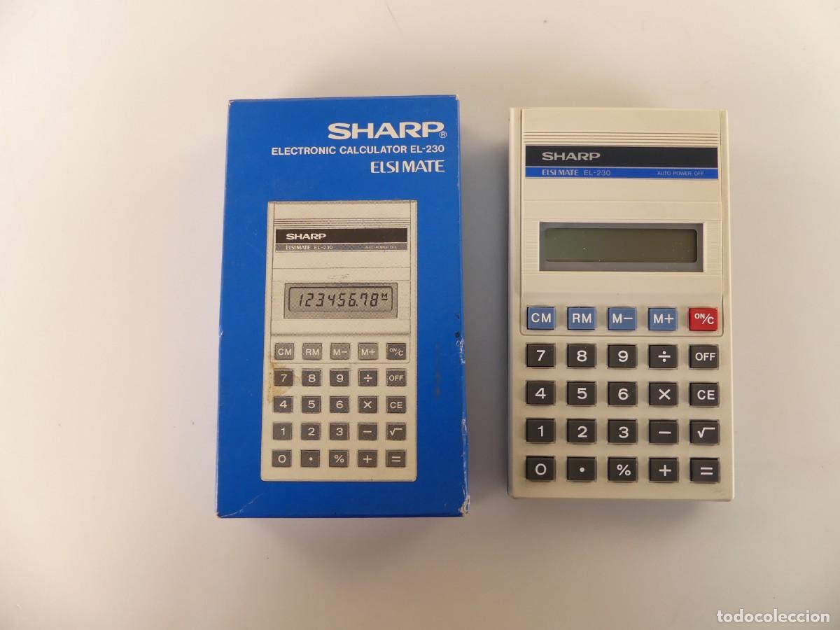 Antiquit&eacute;s: CALCULADORA MARCA SHARP ELIS MATE EL -230 CON CAJA ORIGINAL