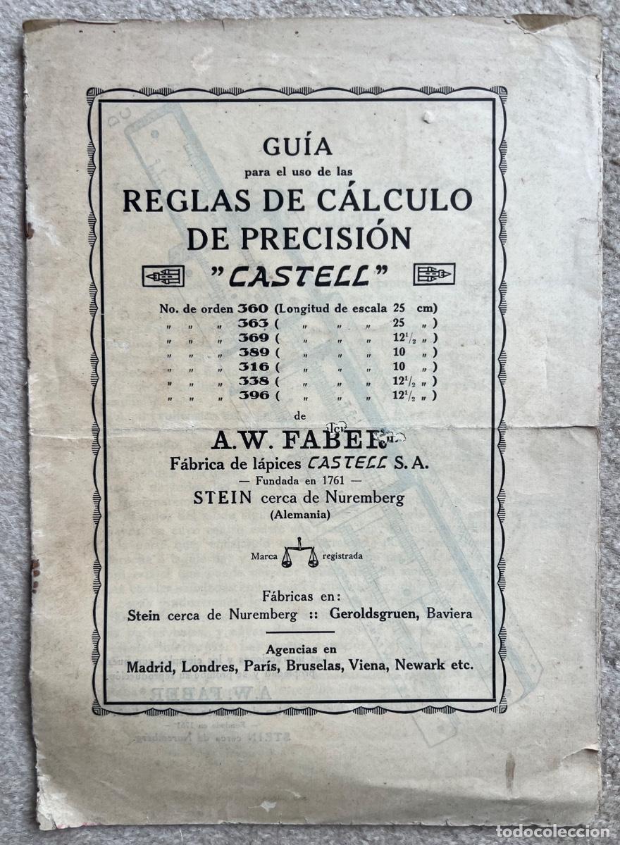 Antig&uuml;edades: Gu&iacute;a para uso Reglas de c&aacute;lculo de precisi&oacute;n Faber Castell