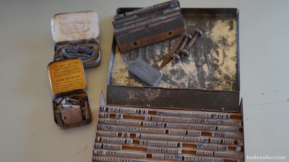 Antig&uuml;edades: Imprentilla Minerva + tipos variados - Foto 3