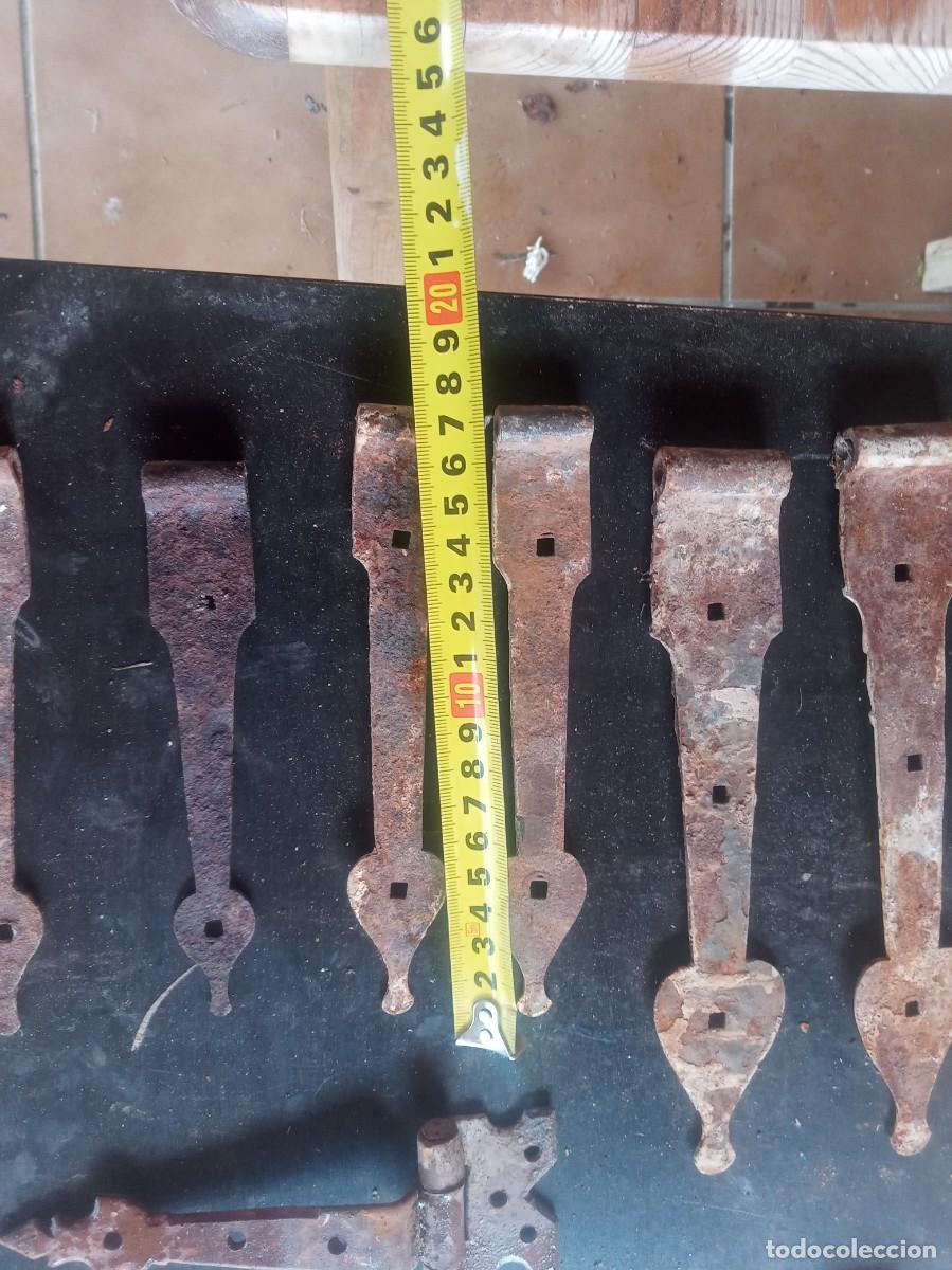 Antig&uuml;edades: LOTE DE 17 BISAGRAS ANTIGUAS DE FORJA - Foto 6