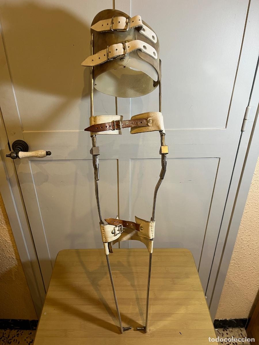 Antiques: Bitutor ortop&eacute;dico antiguo aparato m&eacute;dico pierna vintage ortesis polio industrial colecci&oacute;n retro