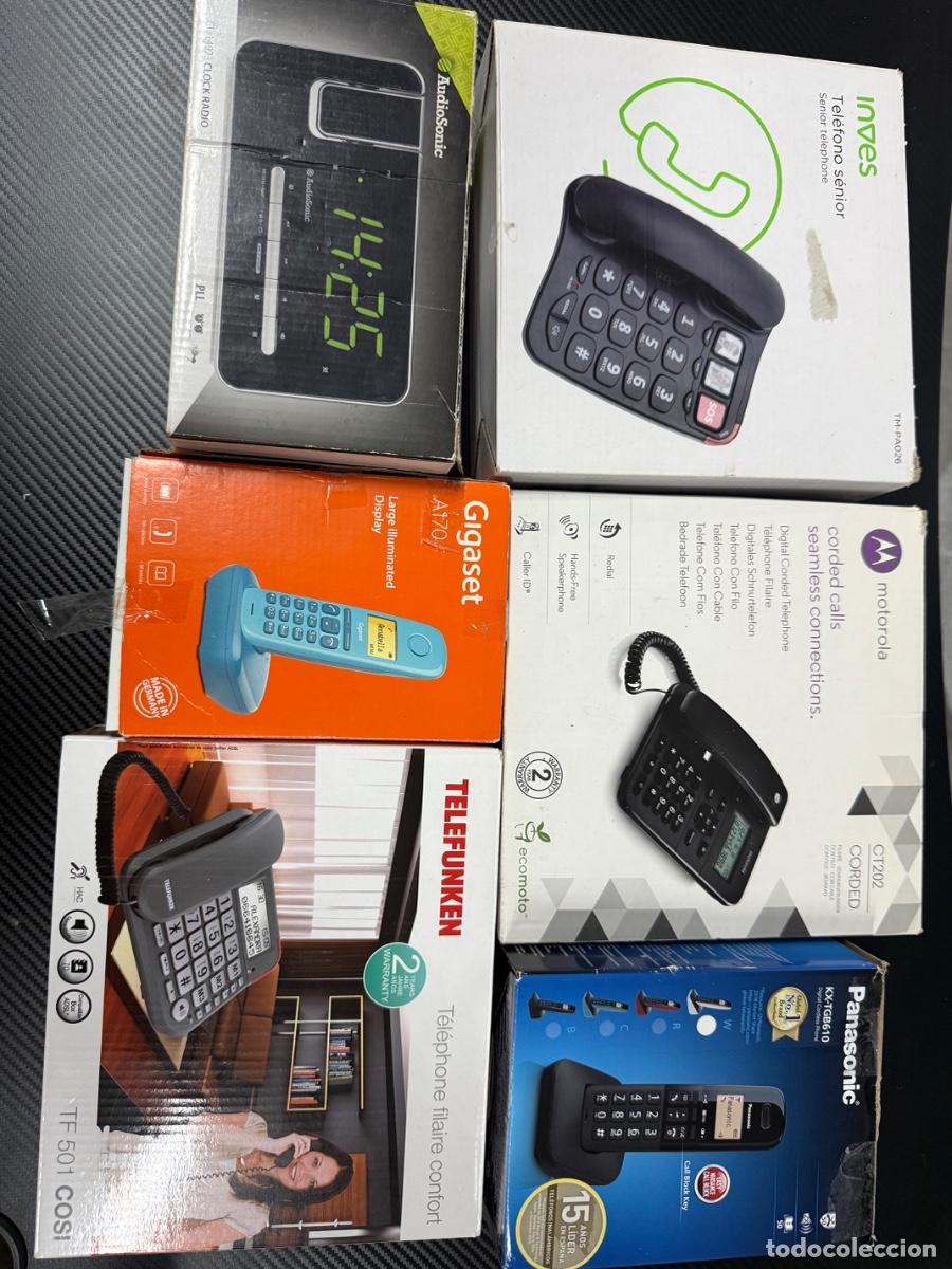 Phones: LOTE TEL&Eacute;FONOS + RADIO DESPERTADOR Panasonic &bull; Gigaset &bull; Motorola &bull; Telefunken &bull; Inves &bull; AudioSon