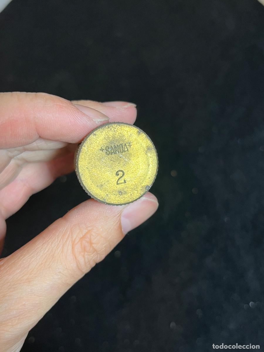 Antiquit&auml;ten: Engrasador SAMOA n&ordm;2 lat&oacute;n antiguo copa Stauffer lubricador maquinaria industrial