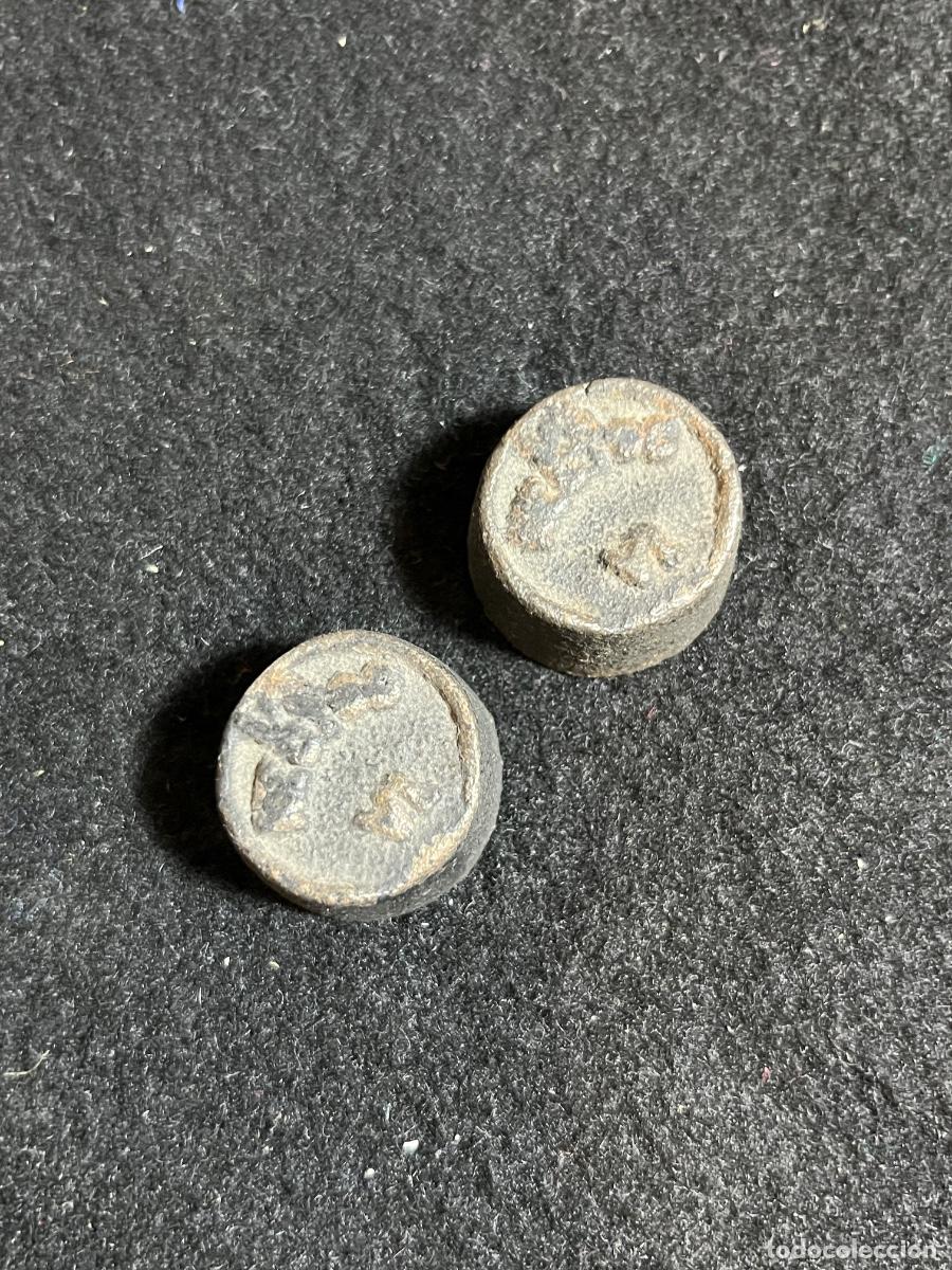 Antig&uuml;edades: Pesas antiguas de hierro para balanza precisi&oacute;n farmacia laboratorio industrial vintage