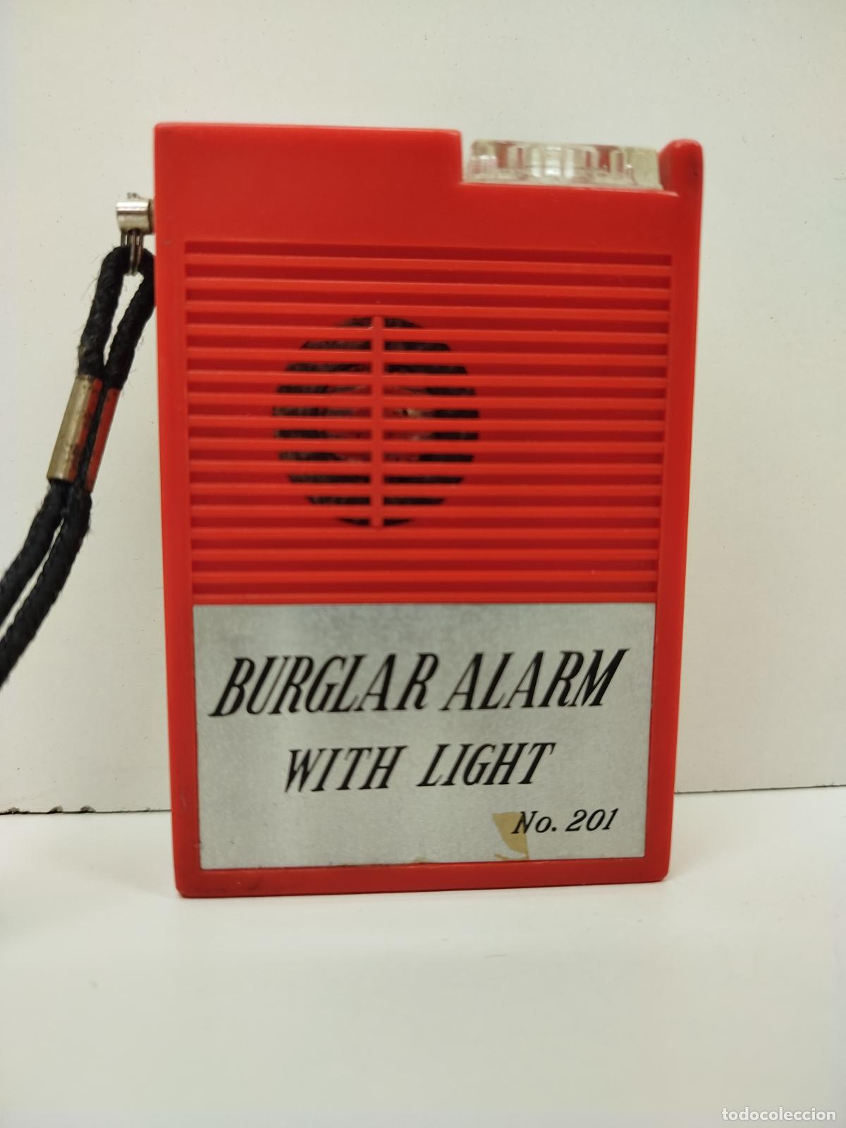 Antig&uuml;edades: ANTIGUA ALARMA ANTIRROBO PORTATIL CON LUZ - MADE IN HONG KONG - FUNCIONANDO