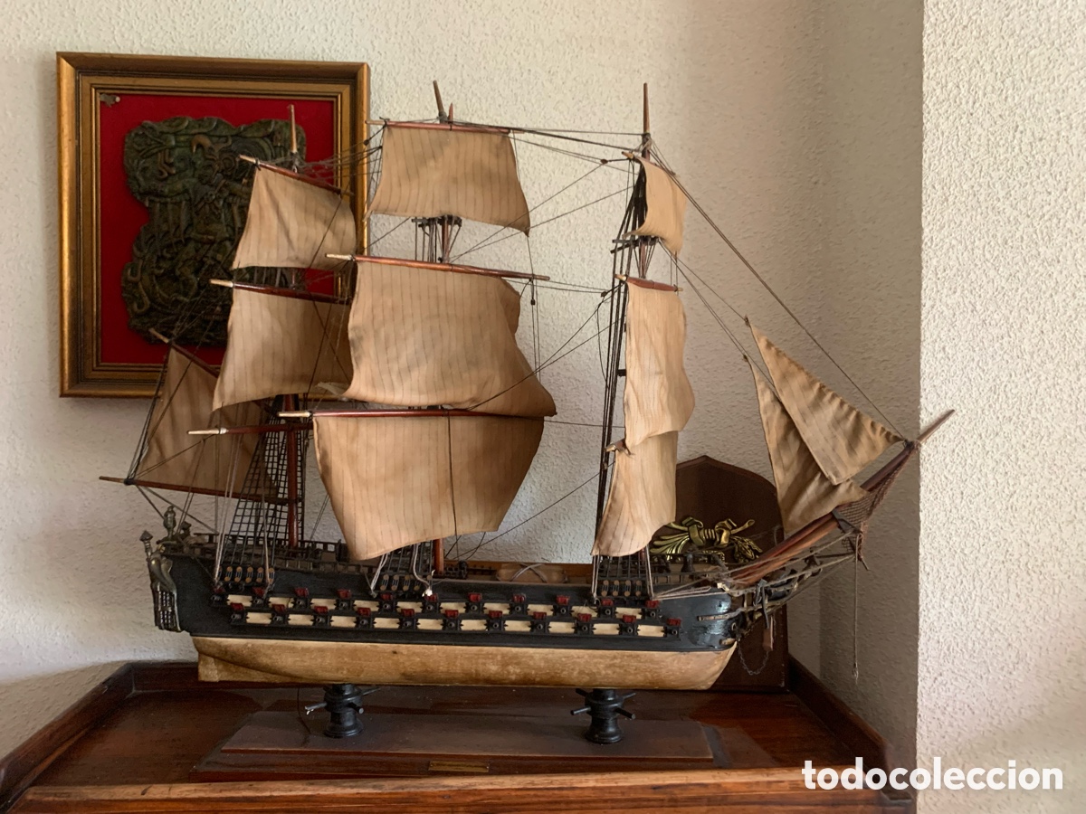 Antig&uuml;edades: Nav&iacute;o espa&ntilde;ol maquetado artesanalmente