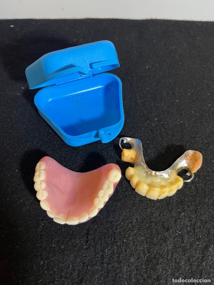 Antig&uuml;edades: Pr&oacute;tesis dentales antiguas vintage lote odontolog&iacute;a m&eacute;dica curiosidades atrezzo retro