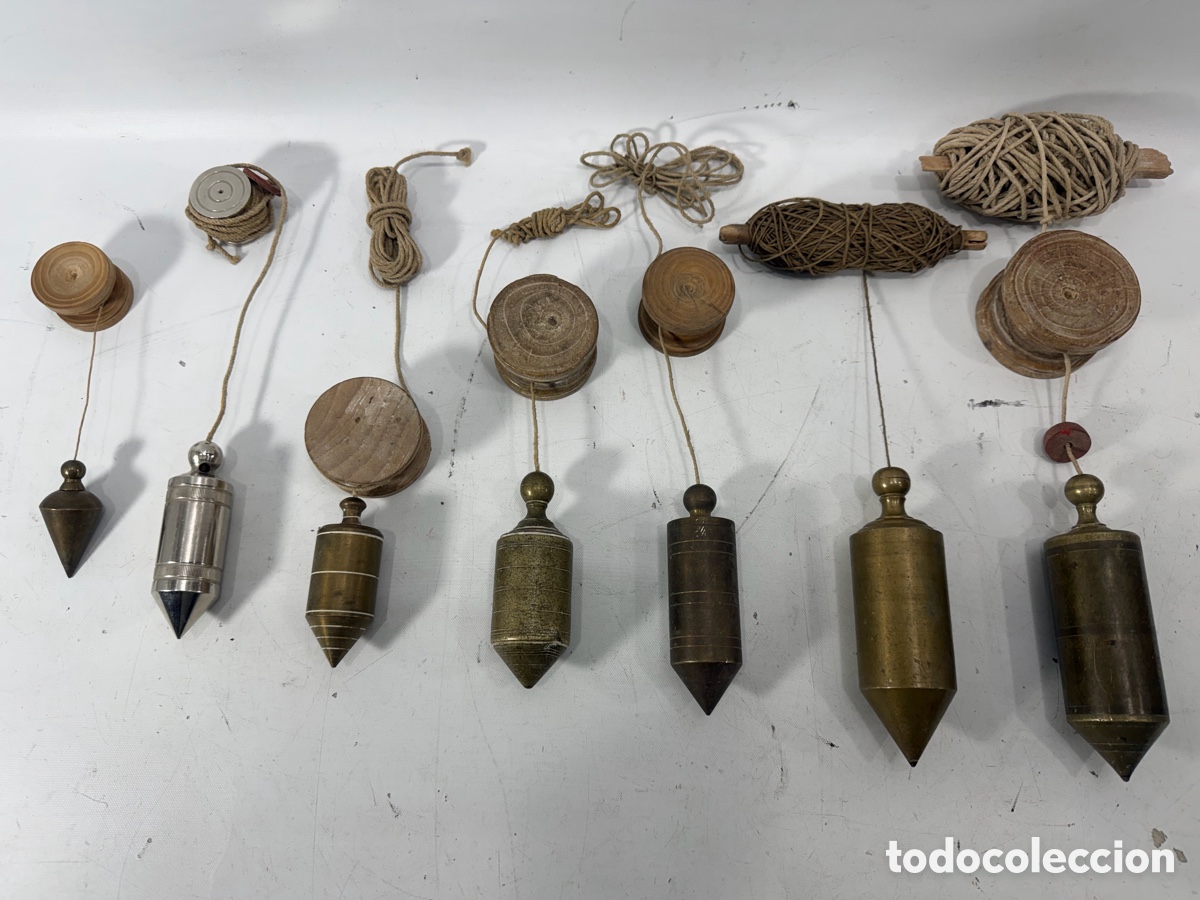 Antiques: Lote 7 antiguas plomadas alba&ntilde;il