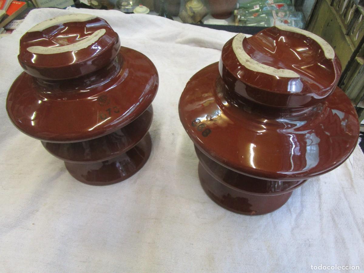 Antig&uuml;edades: ANTIGUO AISLADOR JICARA PORCELANA 20x18cm y 3,4 kilos - fabricaci&oacute;n portuguesa Cia Electro cer&aacute;mica.