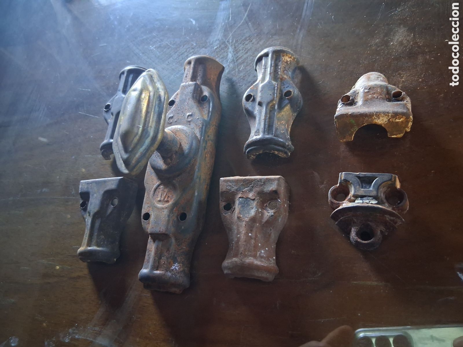 Antig&uuml;edades: Falleba cerradura pestillo puerta ventana hierro cerrajer&iacute;a tirador Mondragon cerrajera cerrojo