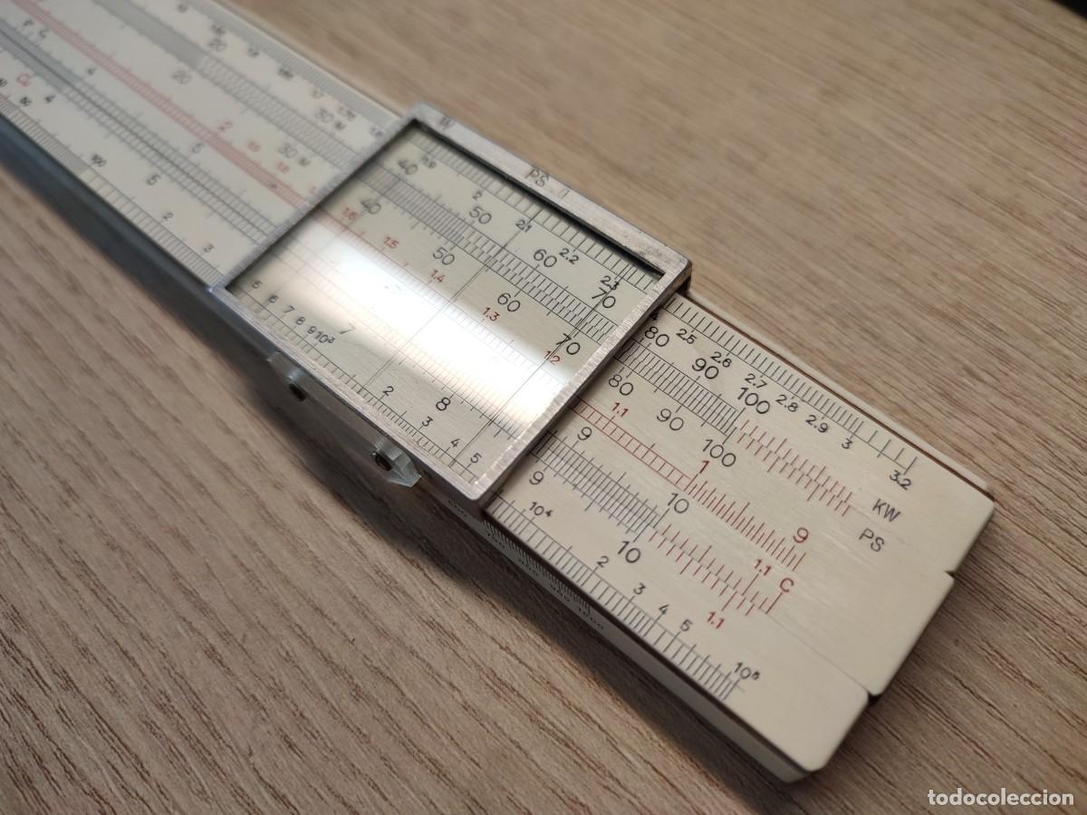 Antiguidades: Regla de c&aacute;lculo Faber-Castell Electro 1/98 n&ordm;548 Stein Alemania, Escalas el&eacute;ctricas