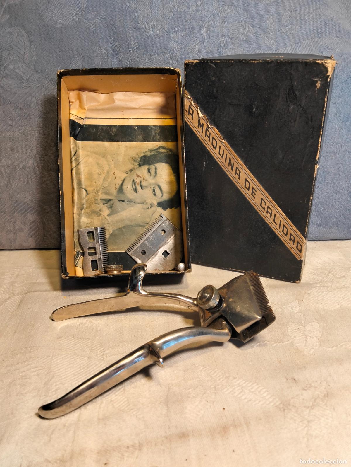 Antiques: Maquinilla maquina de afeitar cortar pelo de la cabeza maquina de calidad en caja original a&ntilde;os 50