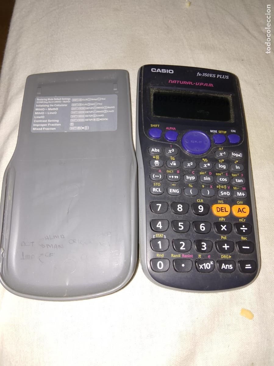 Antig&uuml;edades: CALCULADORA CASIO FX-350ES PLUS NATURAL-V.P.A.M. FUNCIONANDO ELECTRONIC CALCULATOR