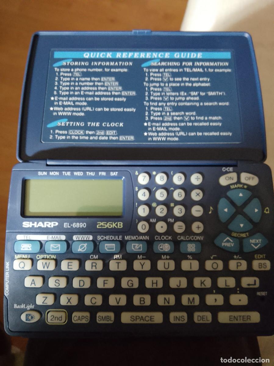 Antig&uuml;edades: Agenda, organizador, calculadora multifunci&oacute;n, Sharp EL-6890 256k