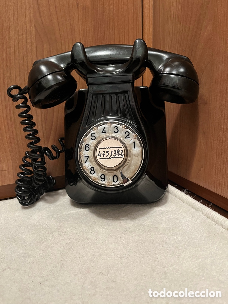 Phones: Antiguo TELEFONO de Baquelita negro de pared. 5522-EZ. Excelente estado