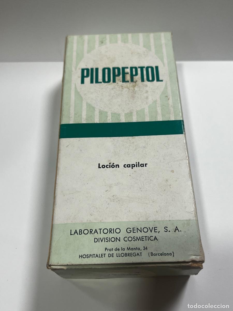 Antig&uuml;edades: PILOPEPTOL. LOCI&Oacute;N CAPILAR. LABORATORIO GENOVE S.A. 16 CM