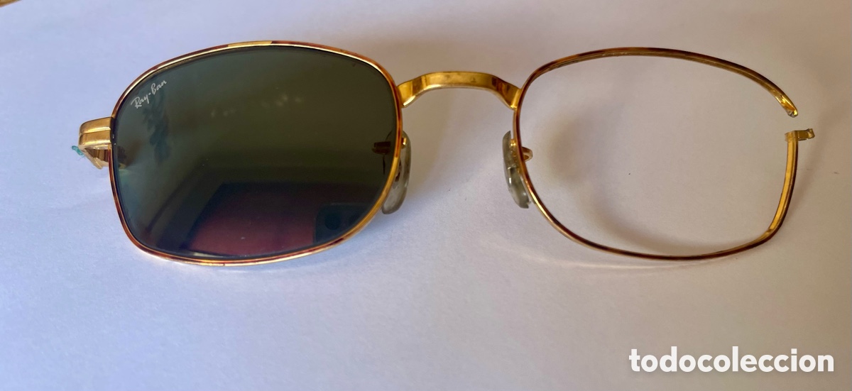 Antig&uuml;edades: Gafas originales, Ray Ban met&aacute;licas con serigraf&iacute;a