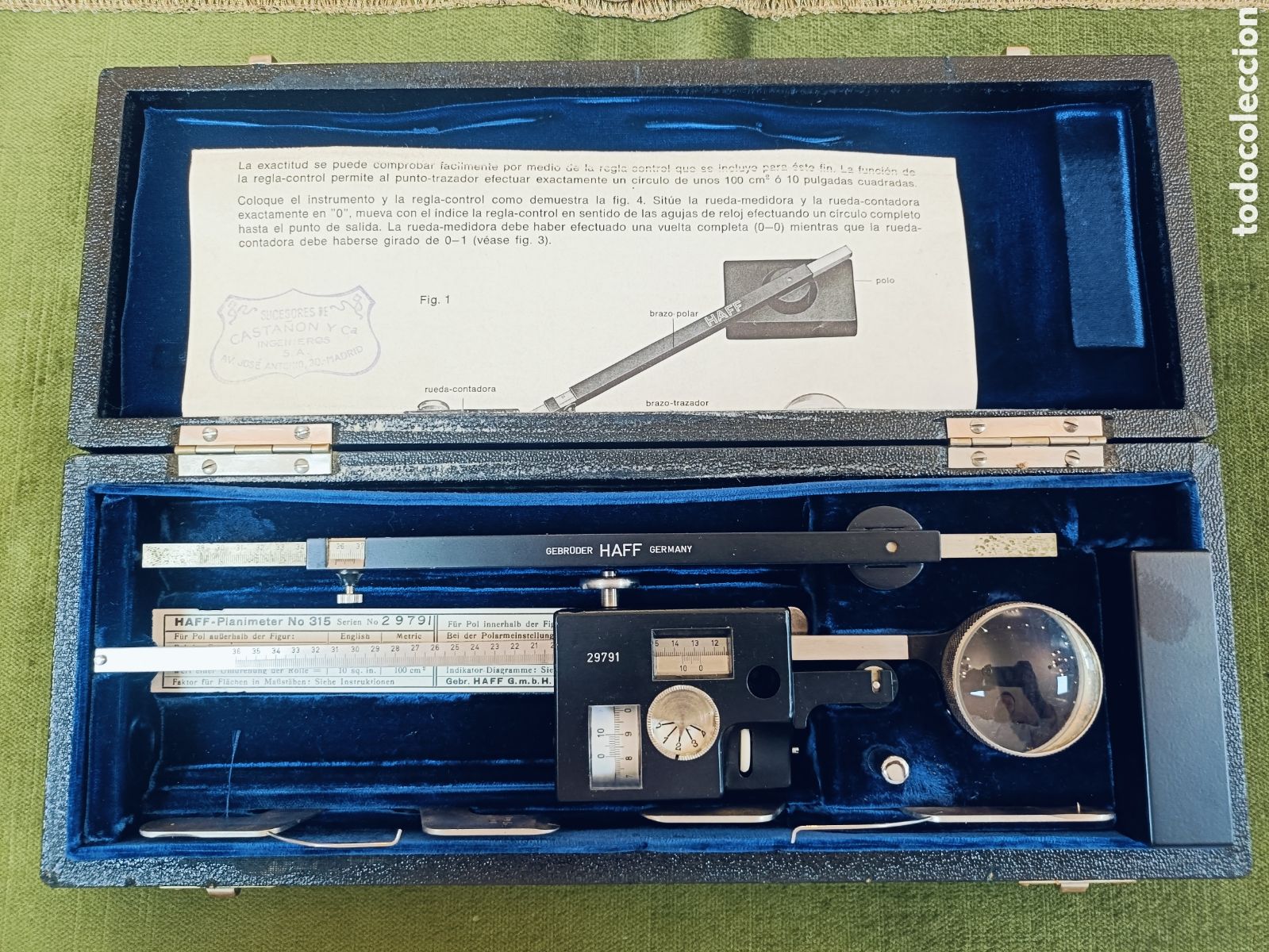Antig&uuml;edades: PLANIMETRO POLAR HAFF 315 EN ESTUCHE - FABRICADO EN ALEMANIA