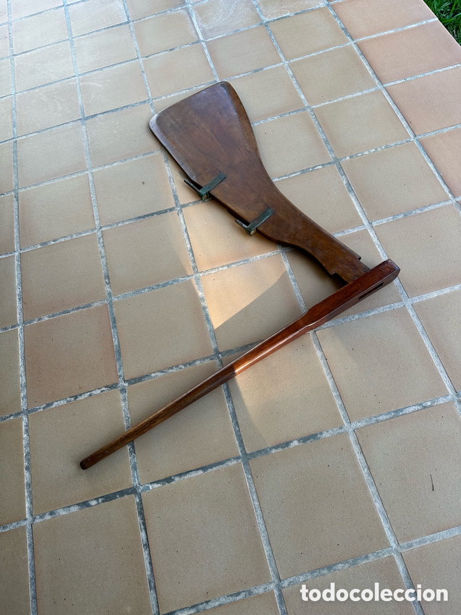 Antig&uuml;edades: Tim&oacute;n antiguo de madera vela ligera - Foto 3