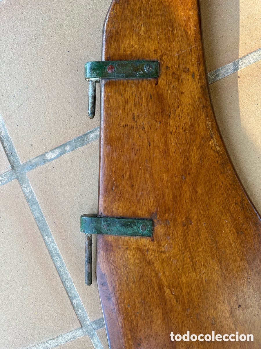 Antig&uuml;edades: Tim&oacute;n antiguo de madera vela ligera - Foto 4