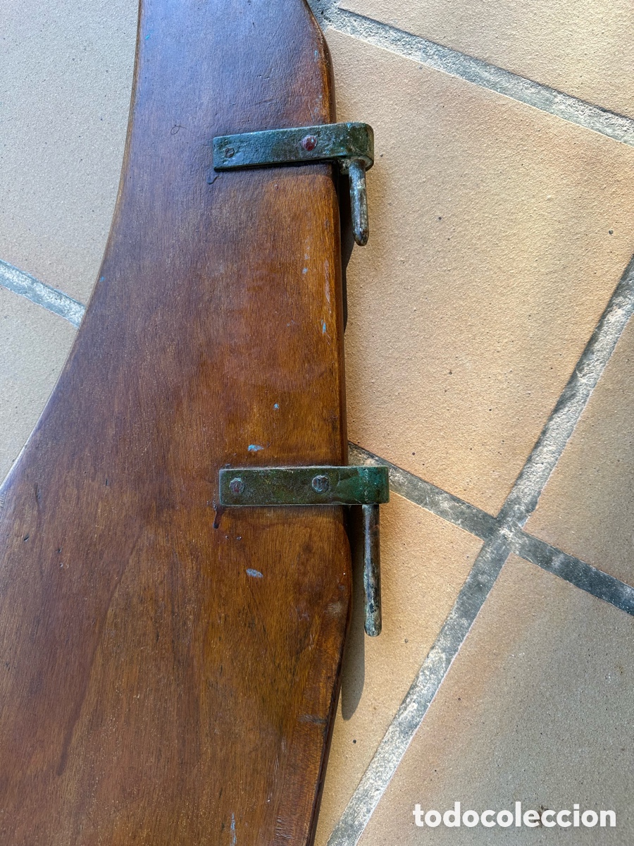 Antig&uuml;edades: Tim&oacute;n antiguo de madera vela ligera - Foto 6