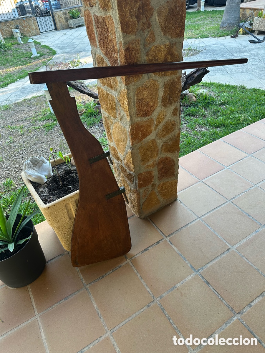 Antig&uuml;edades: Tim&oacute;n antiguo de madera vela ligera - Foto 8
