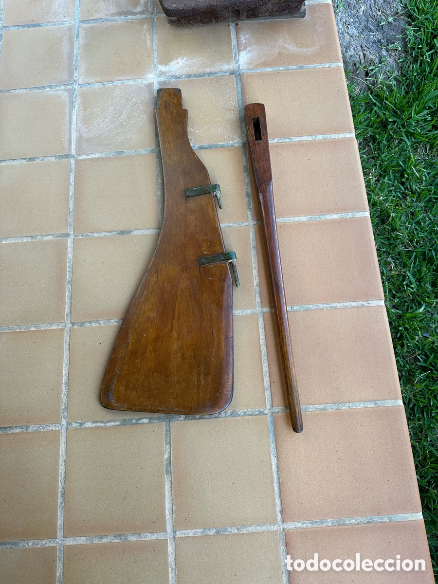 Antig&uuml;edades: Tim&oacute;n antiguo de madera vela ligera - Foto 10