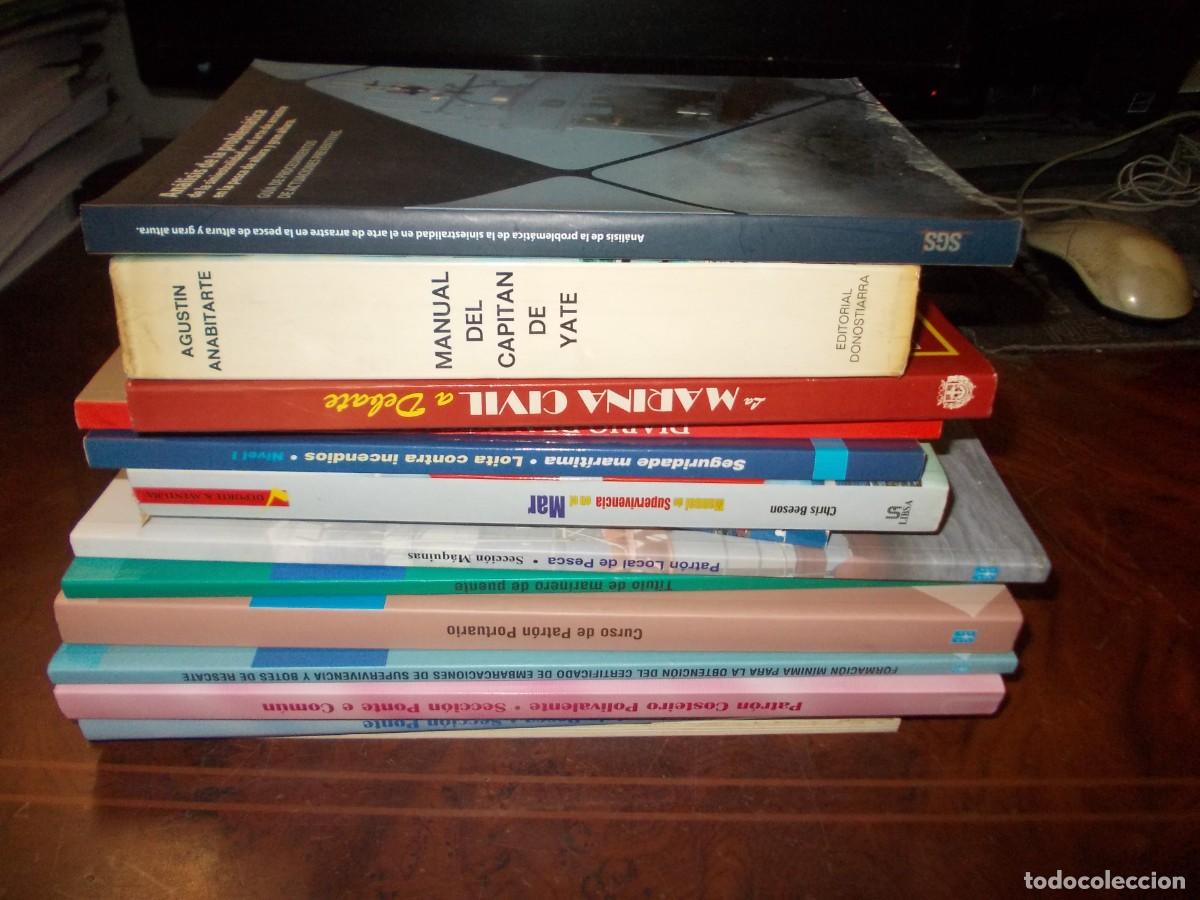 Antig&uuml;edades: Lote 14 libros relacionados con la nautica, ver fotos y leer contenido.