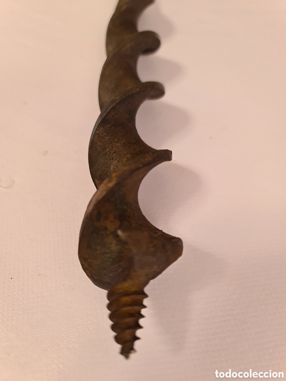 Antig&uuml;edades: Antigua broca 35cm taladro carpintero