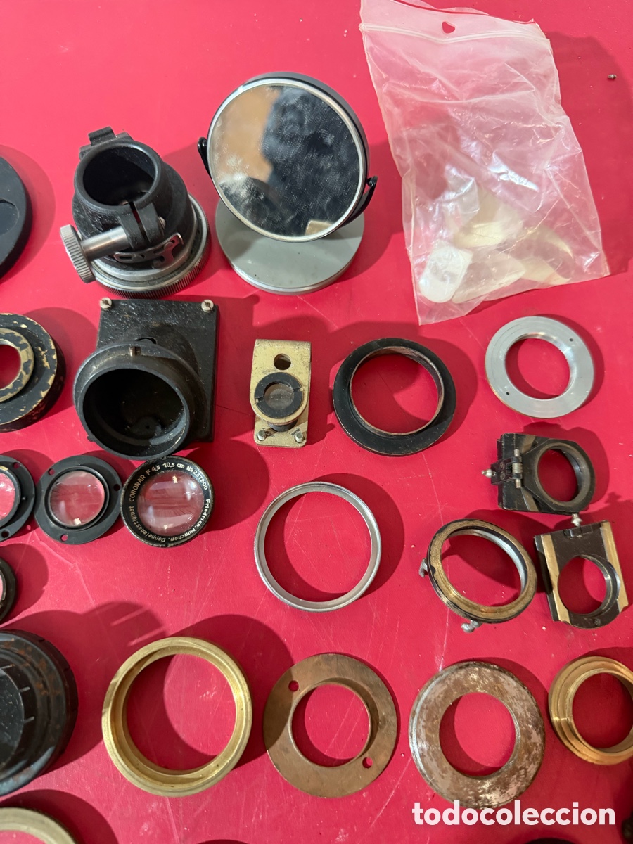 Antig&uuml;edades: Lote recambios microscopio antiguo - Foto 2