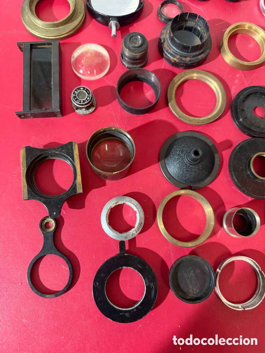 Antig&uuml;edades: Lote recambios microscopio antiguo - Foto 3