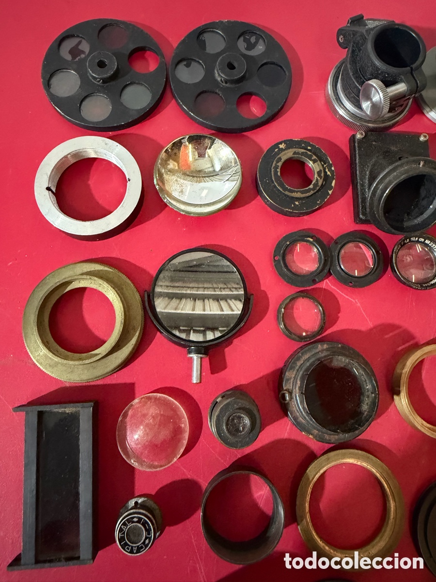 Antig&uuml;edades: Lote recambios microscopio antiguo - Foto 4