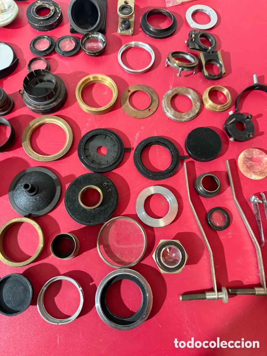 Antig&uuml;edades: Lote recambios microscopio antiguo - Foto 5