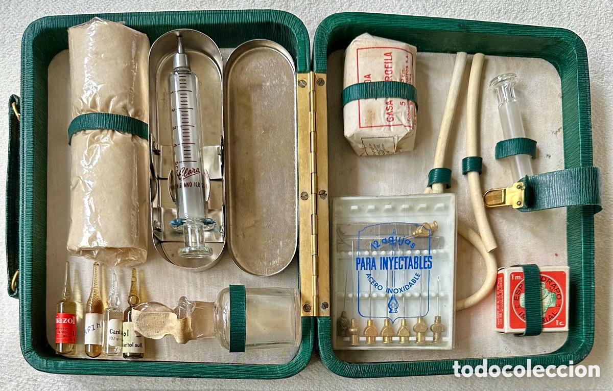 Antig&uuml;edades: Antiguo botiqu&iacute;n muy completo. - Foto 2