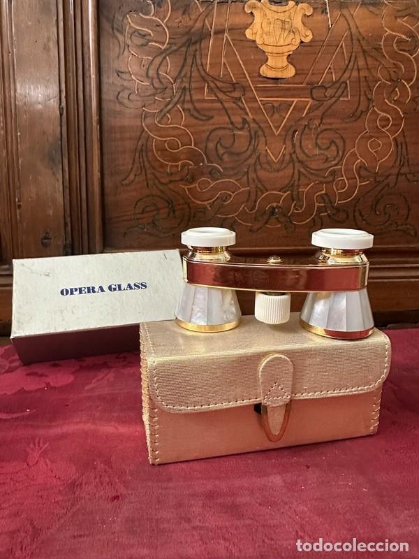 Antig&uuml;edades: BINOCULARES DE &Oacute;PERA O TEATRO MIGNON, CON FUNDA Y CAJA ORIGINAL - OPERA GLASS