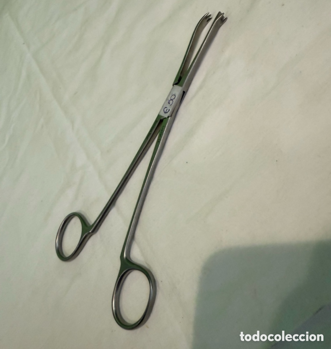 Antig&uuml;edades: Pinza quir&uacute;rgica antigua Lombart acero inoxidable instrumental m&eacute;dico cirug&iacute;a hospitalaria