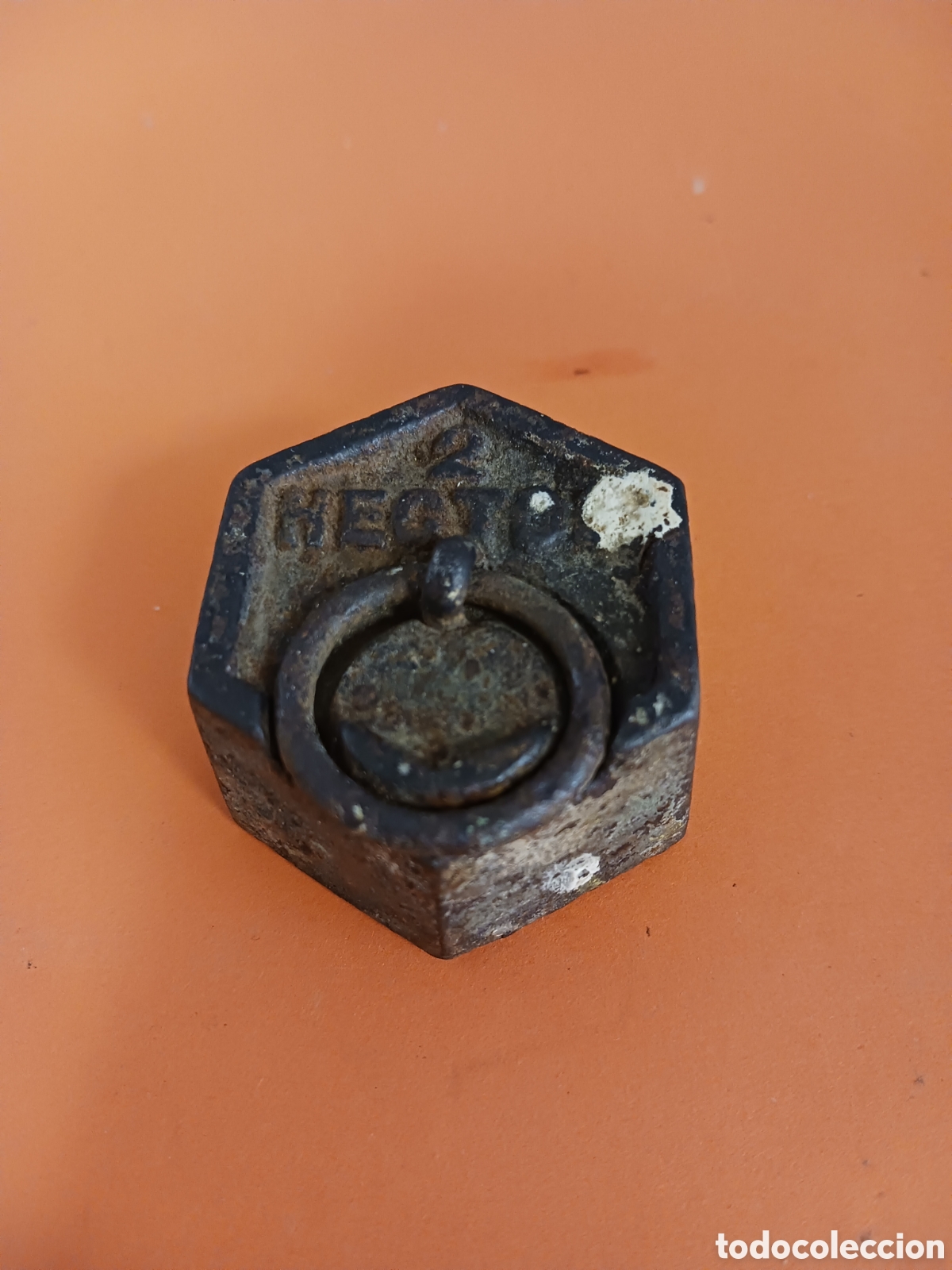 Antiques: Antigua pesa ponderal 200gr, de hierro
