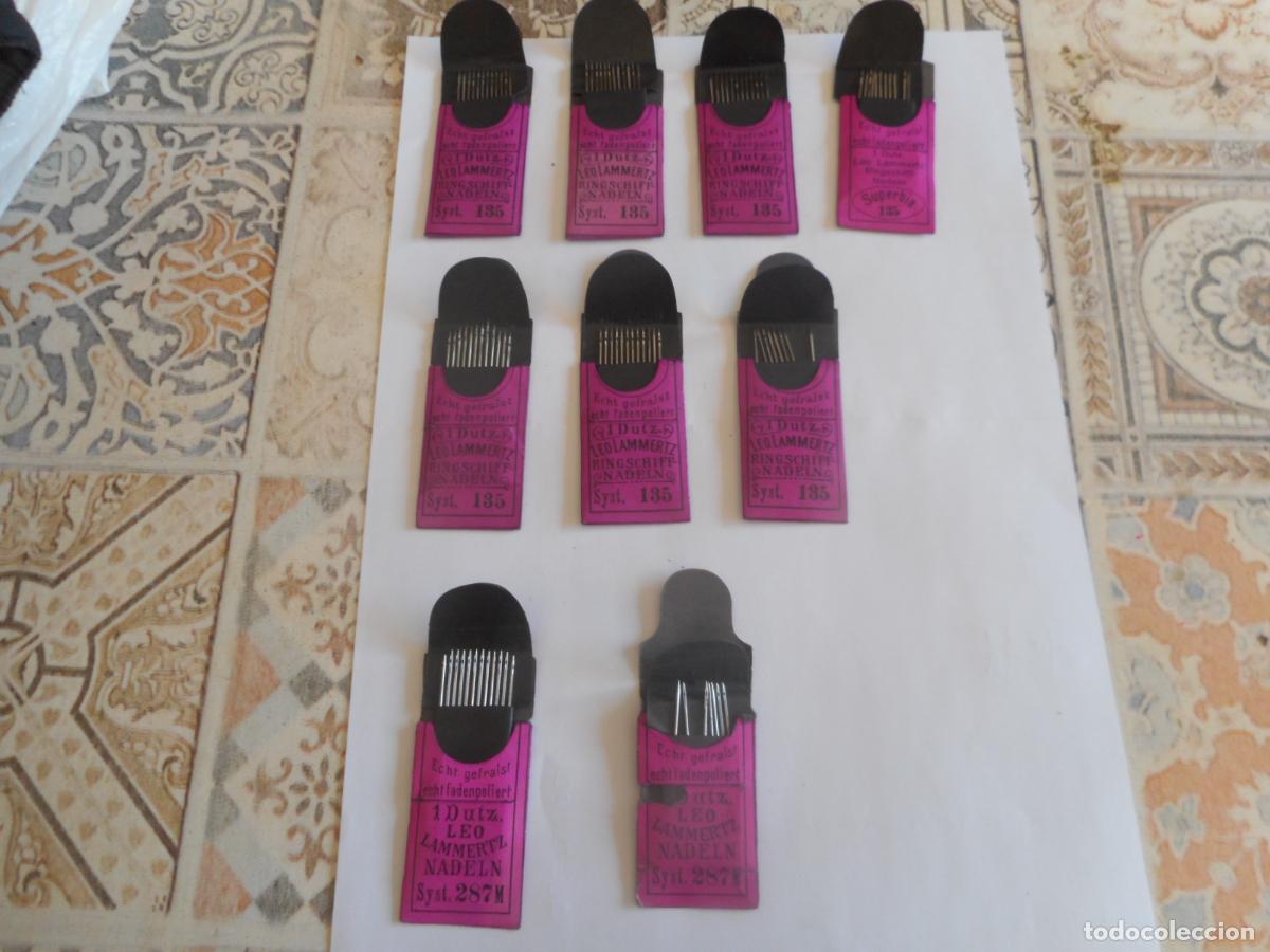 Antig&uuml;edades: antiguo lote agujas para maquina de coser