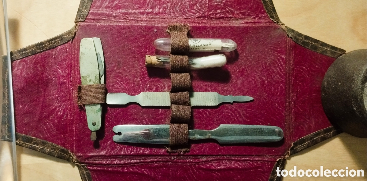 Oggetti Antichi: ANTIGUO ESTUCHE M&Eacute;DICO CON INSTRUMENTOS DE CIRUGIA - PHARMACIE T. LECLERC PARIS - INIC. SIGLO XX