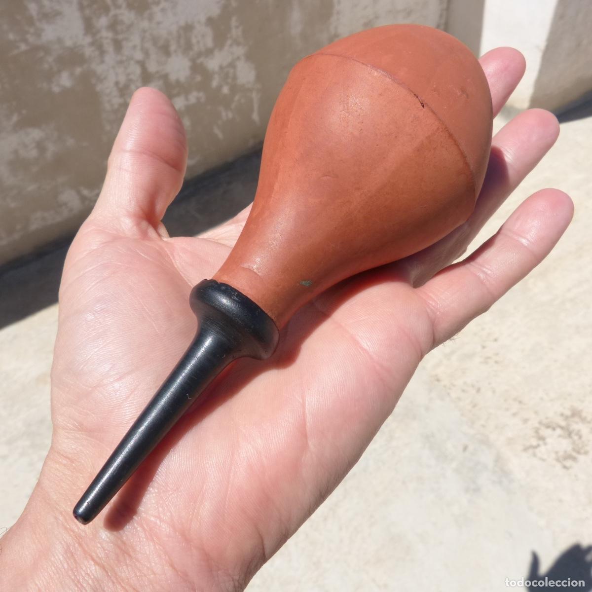 Antig&uuml;edades: Antiguo instrumento de extracci&oacute;n de cerumen, oftalmologo, en baquelita y goma, buen estado!.