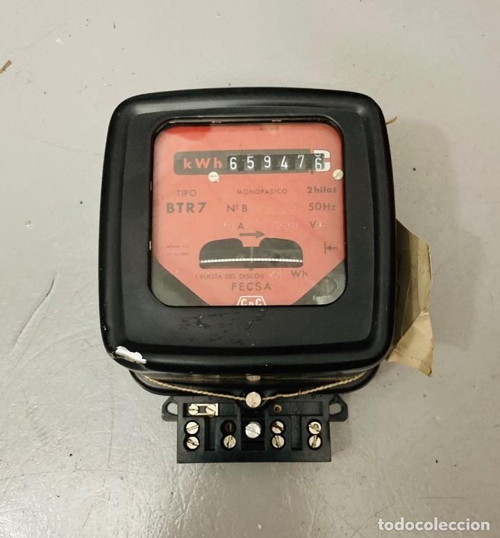 Antig&uuml;edades: ANTIGUO CONTADOR EL&Eacute;CTRICO MONOF&Aacute;SICO TIPO BTR7 A&Ntilde;OS 50