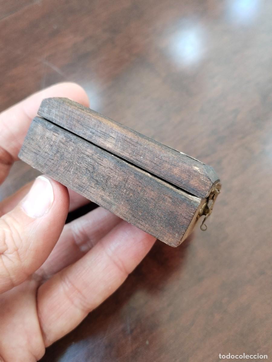 Antig&uuml;edades: Br&uacute;jula Reloj. Madera. - Foto 4