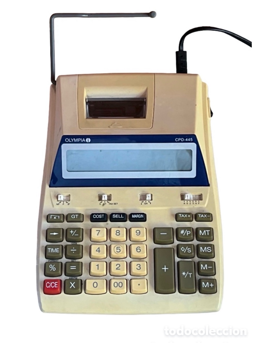 Antig&uuml;edades: Calculadora con impresora Olympia CPD-445 | Funciona | Vintage oficina