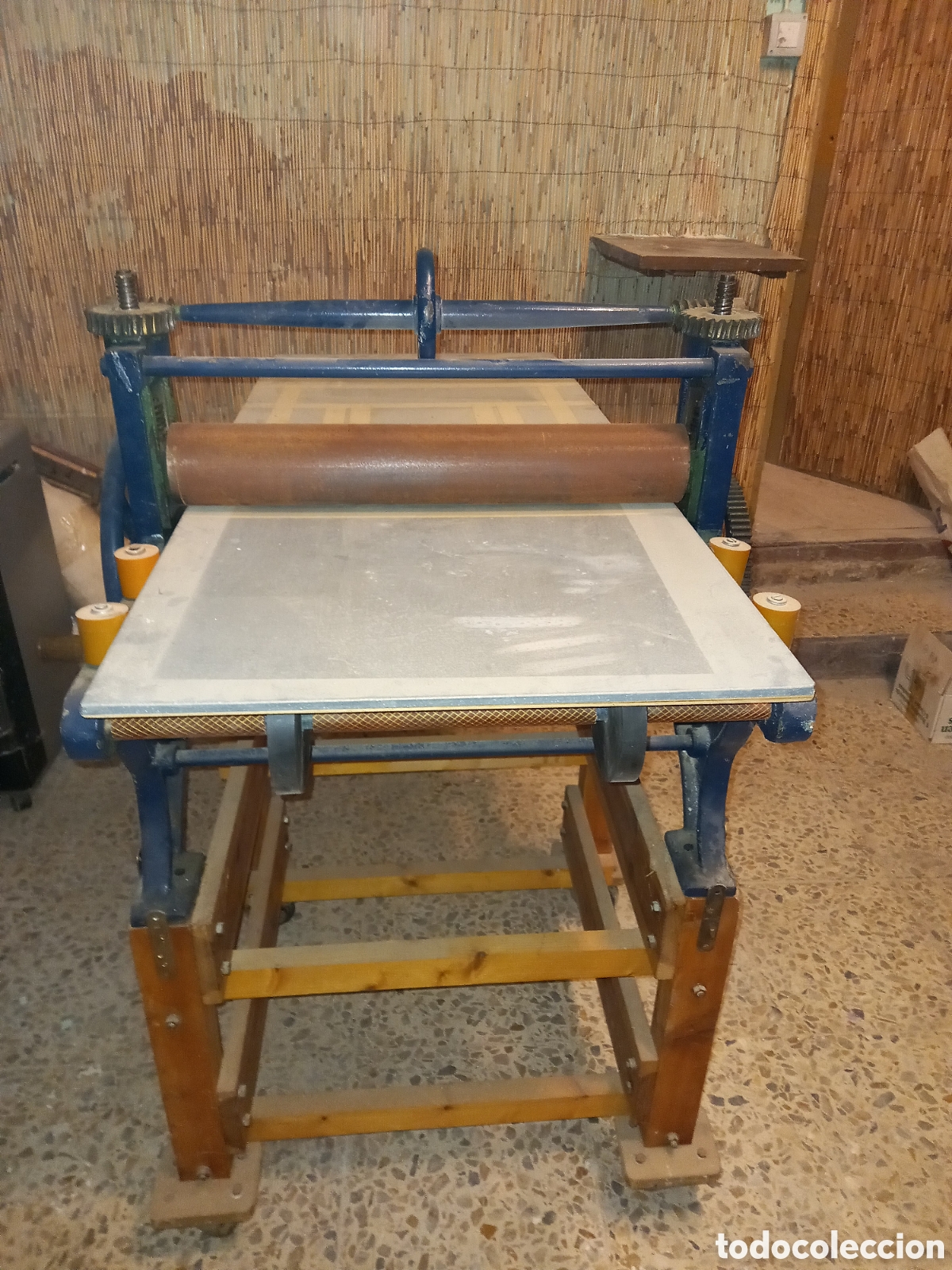 Antig&uuml;edades: Torculo de grabado de hierro fundido - Foto 9