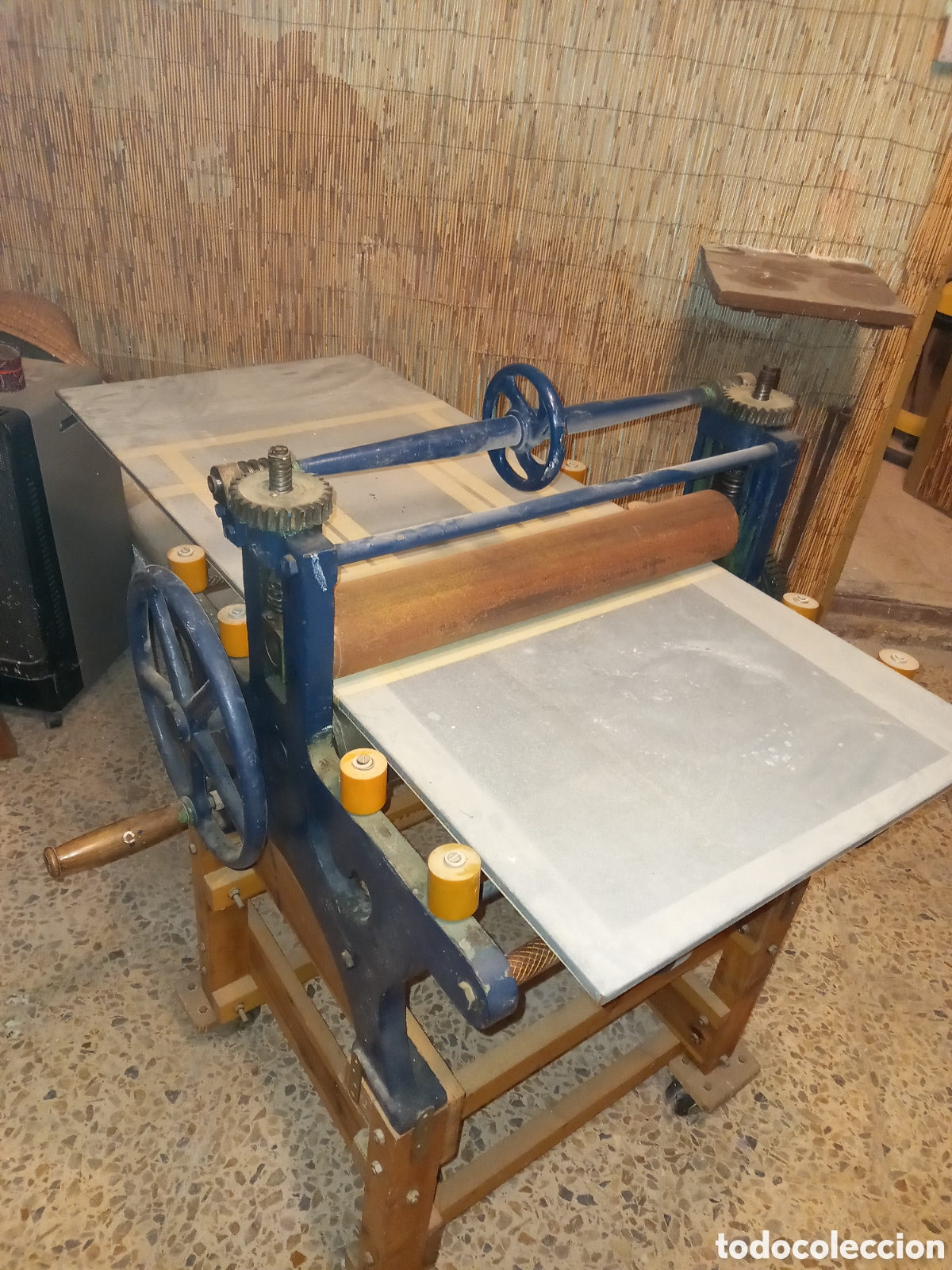 Antig&uuml;edades: Torculo de grabado de hierro fundido - Foto 10
