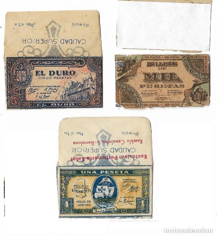 Antig&uuml;edades: TRES SOBRES DE HOJAS DE AFEITAR **