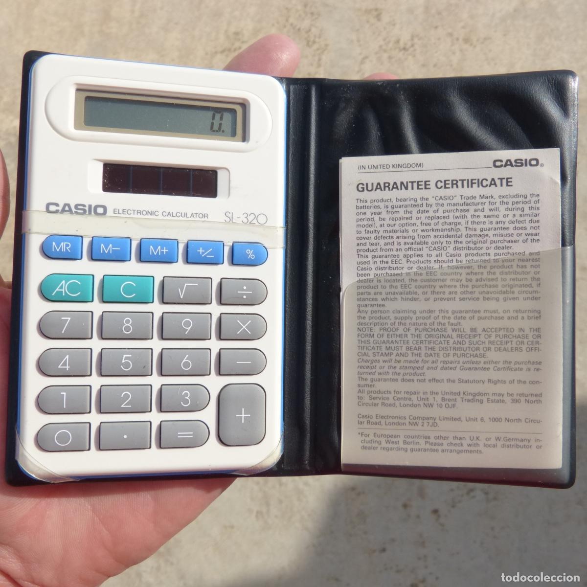 Antig&uuml;edades: Calculadora electronica solar, casio sl-320. Funciona correctamente. - Foto 1
