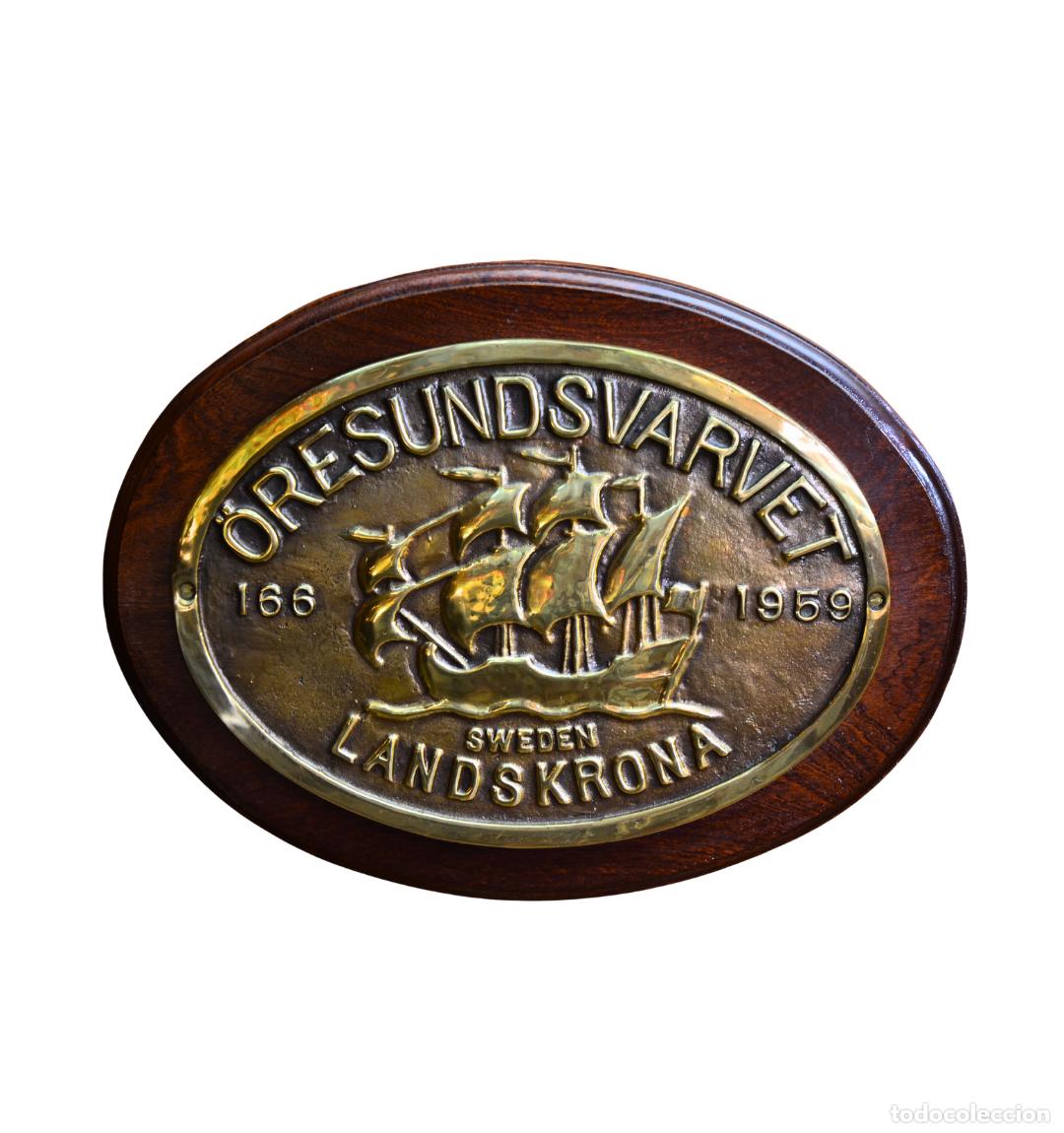 Antig&uuml;edades: Placa Astillero &Ouml;resundsvarvet Landskrona 1959